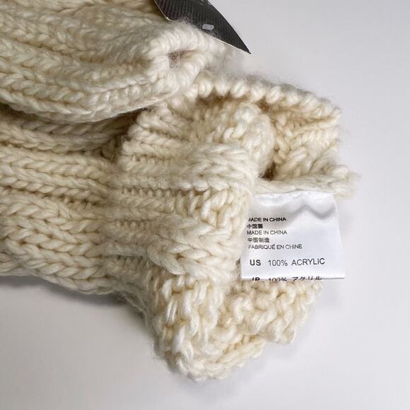KBb Thick Cable Knit Soft Cream White Arm Warmers (NWT) - Picture 5 of 10